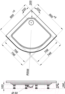 Душевой уголок Triton Стандарт А 90x90 (квадраты)