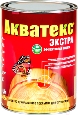 

Защитно-декоративный состав Акватекс, Темно-коричневый, Экстра