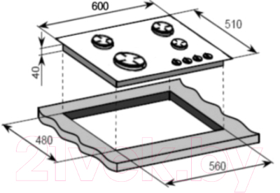 Газовая варочная панель Weissgauff HG604WG