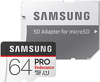 Карта памяти Samsung Pro Endurance microSDXC 64GB + адаптер (MB-MJ64GA) -
