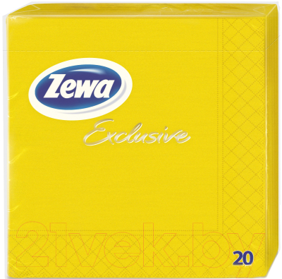 Бумажные салфетки Zewa Exlusive сервировочные (20шт, желтый)