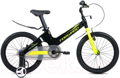 Детский велосипед Forward Cosmo 18 2021 / 1BKW1K7D1005 (черный/желтый)
