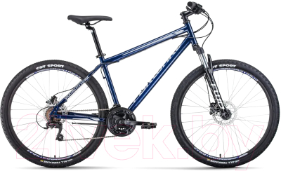 Велосипед Forward Sporting 27.5 3.0 Disc / RBKW1MN7Q018 (17, темно-синий/серый)