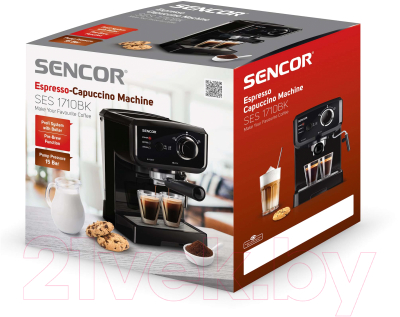 Кофеварка эспрессо Sencor SES 1710BK