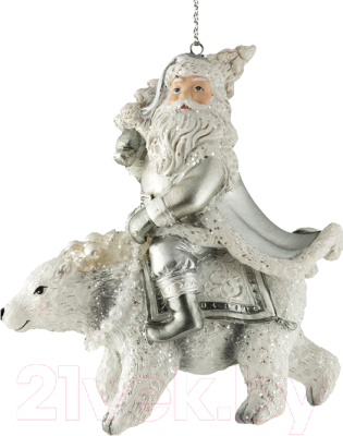 

Елочная игрушка Erich Krause, Серебристый, Decor Санта и медведь / 47695