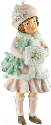 

Елочная игрушка Erich Krause, Розовый, Decor Девочка с елочкой / 51363