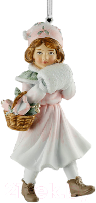 

Елочная игрушка Erich Krause, Розовый, Decor Девочка с подарками / 51362
