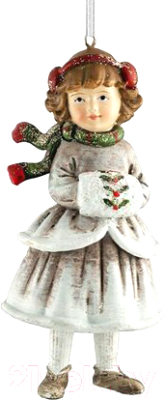 

Елочная игрушка Erich Krause, Бежевый, Decor Девочка с муфтой / 51253