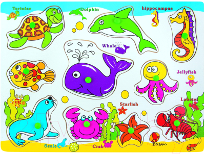 

Развивающая игрушка Kribly Boo, Морские животные / 65250