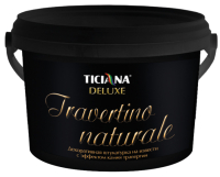 Штукатурка декоративная Ticiana Deluxe Travertino Naturale на извести (8л) - 