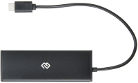 USB-хаб Digma HUB-4U2.0-UC-B (черный) - 