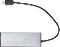 USB-хаб Digma HUB-4U2.0-UC-DS (серебристый) - 