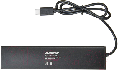 USB-хаб Digma HUB-7U2.0-UC-B (черный)