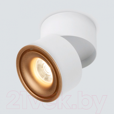 Точечный светильник Elektrostandard DLR031 15W 4200K 3100 (белый матовый/золото)
