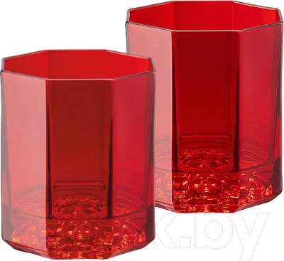 Набор стаканов Rosenthal Versace Medusa Lumiere Rhapsody / 20665-321507-48870 (2шт, красный)