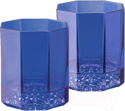 Набор стаканов Rosenthal Versace Medusa Lumiere Rhapsody / 20665-321506-48870 (2шт, синий)