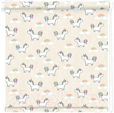 

Рулонная штора АС МАРТ, Единороги 115x200