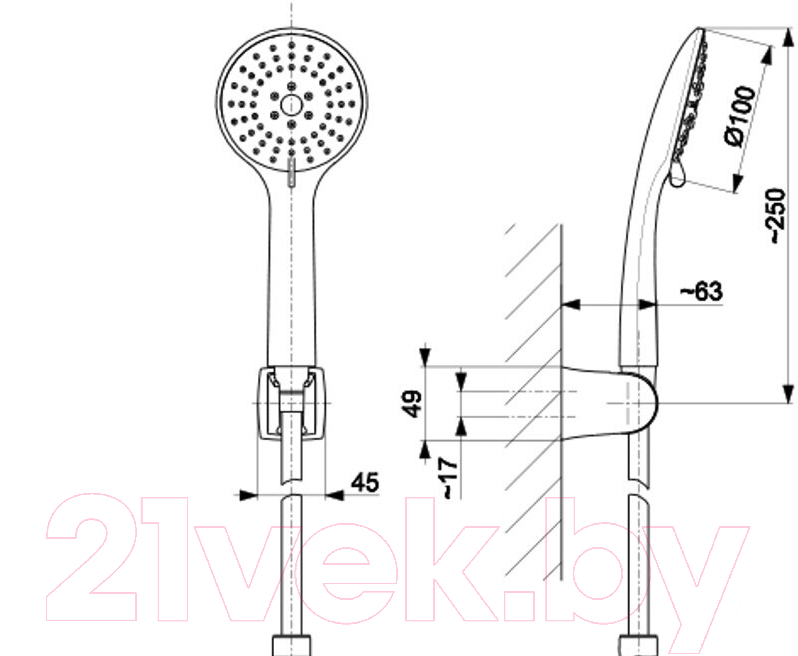 Душевой гарнитур Armatura Rumba Moza 841-220-81