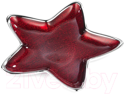 Блюдо Greggio Dogale Stella Alya Rosso Red Glitter Star / 51368046