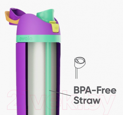 Бутылка для воды Owala FreeSip Stainless Stee / OW-FS24-SSHG (фиолетовый)