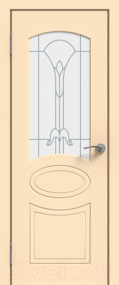 Дверь межкомнатная Юни Эмаль ПО 02 60x200 (ваниль)