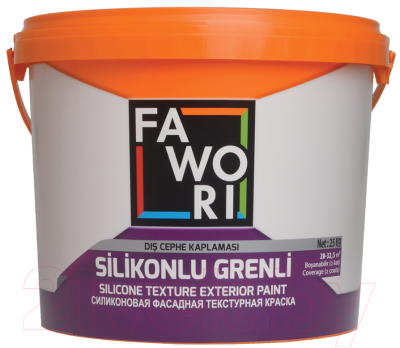 Краска Fawori Silicone Exterior Paint для фасадных работ (10л, матовая)