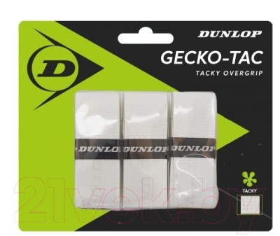 Овергрип DUNLOP Gecko-Tac / 623DN613264 (3шт, белый)