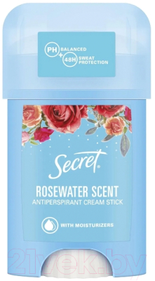 Дезодорант-стик Secret Rosewater scent Кремовый (40мл)