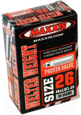 

Камера для велосипеда Maxxis, Welter Weight 26x1.0/1.25 FVSEP / EIB51707100