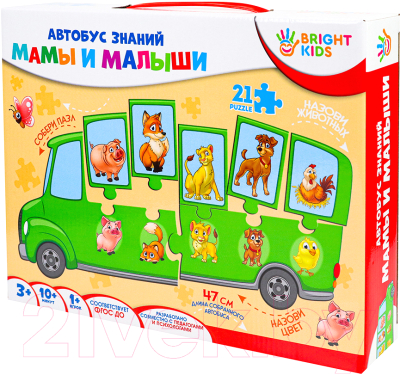 

Развивающая игра РЫЖИЙ КОТ, Автобус знаний. Мамы и малыши / ИН-7638