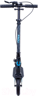 Самокат городской Ridex Trigger 200мм (черный/голубой)