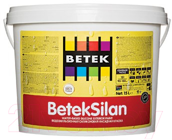 Краска Betek Silan White силиконовая для наружных работ (2.5л)