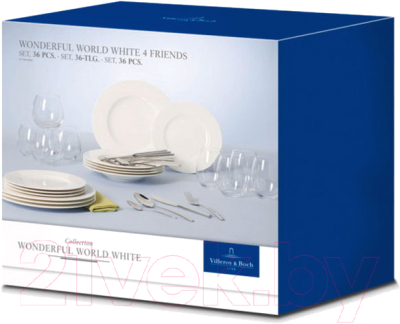 Набор столовой посуды Villeroy & Boch Wonderful World White / 10-1155-9032 (36пр)