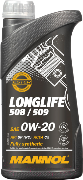 Моторное масло Mannol Longlife 508/509 0W20 SP RC / MN7722-1 (1л)