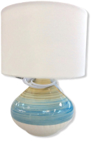 Прикроватная лампа Лючия Майолика 458 (белый/голубой-серый/белый) - 