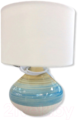 Прикроватная лампа Лючия Майолика 458 (белый/голубой-серый/белый)