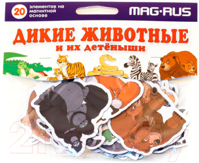 

Развивающий игровой набор Анданте, Дикие животные и их детеныши / NF1008