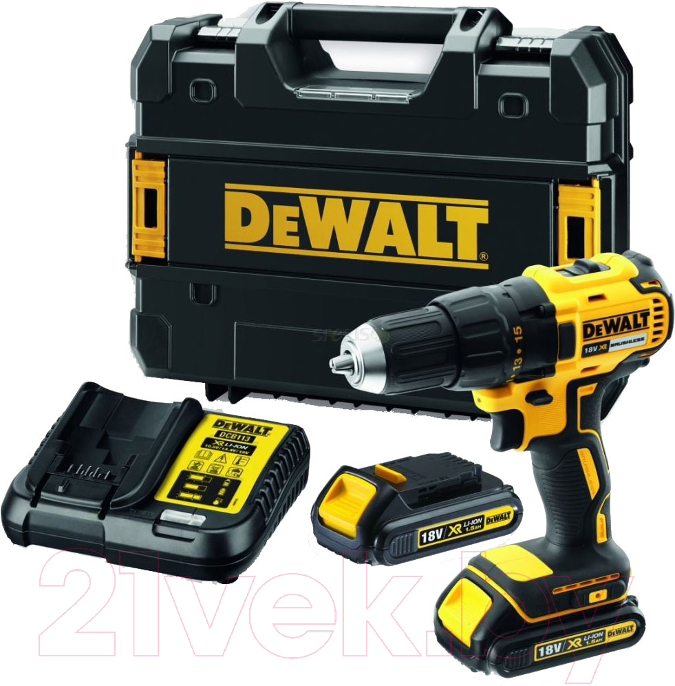 Профессиональная дрель-шуруповерт DeWalt DCD778D2T-QW