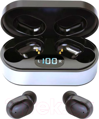Беспроводные наушники Platinet PM1050B Bluetooth + зарядный футляр (черный)