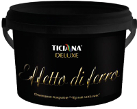 Краска декоративная Ticiana Deluxe Effetto di Ferro (900мл, черный металлик) - 