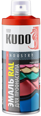 Эмаль Kudo Для металлочерепицы RAL3005 / KU-03005R (520мл, винно-красный)
