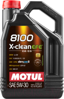Моторное масло Motul 8100 X-сlean EFE 5W30 / 109171 (4л)
