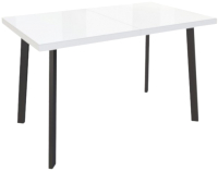 Обеденный стол Listvig Фин 120-152x70 (белый/графит) - 
