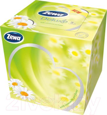 Бумажные салфетки Zewa С ароматом ромашки 3-х слойные (60шт)