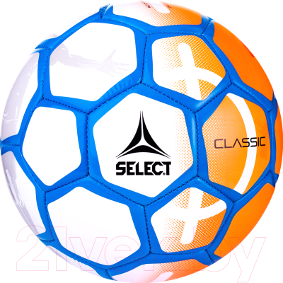 Футбольный мяч Select Classic (размер 5, оранжевый/синий/черный)