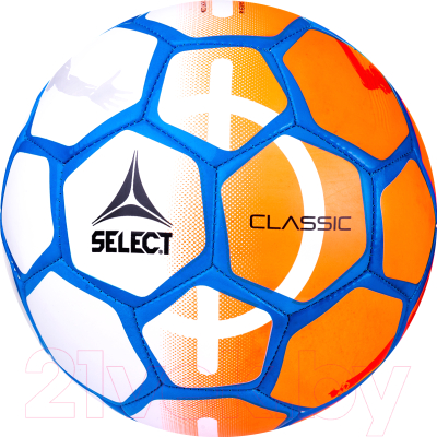 Футбольный мяч Select Classic (размер 5, оранжевый/синий/черный)