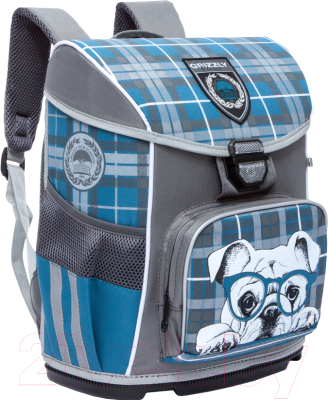 Школьный рюкзак Grizzly RA-775-3 (серый/бирюза)