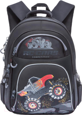 Школьный рюкзак Grizzly RB-860-6 (черный/серый)