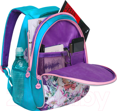 Школьный рюкзак Grizzly RG-868-3 (голубой)