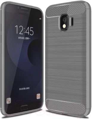 Чехол-накладка Case Brushed Line для Galaxy J4 (матовый серый)